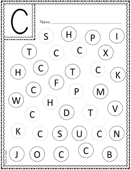 dot dabber alphabet letter worksheets by books and giggles