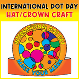 Dot Day Hat Craft and Coloring page printable, Internation