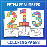 Dot Day Primary Numbers Coloring Pages - Math Fun Activity