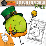 Dot Dude Leprechaun and St. Patrick's Day Coloring Page {FREE}