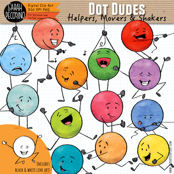 Preview of Dot Dudes Clip Art: Helpers, Movers & Shakers