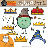 Dot Dudes Crowns and Wizard Hats Clip Art