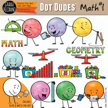 Preview of Dot Dudes Math #1 Clip Art
