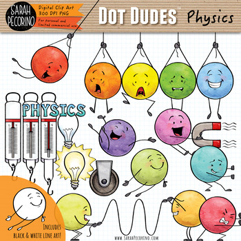Preview of Dot Dudes Physics Clip Art