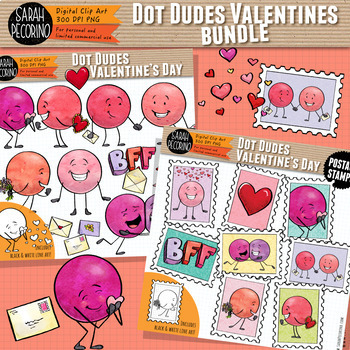 Preview of Dot Dudes Valentine's Day Clip Art BUNDLE