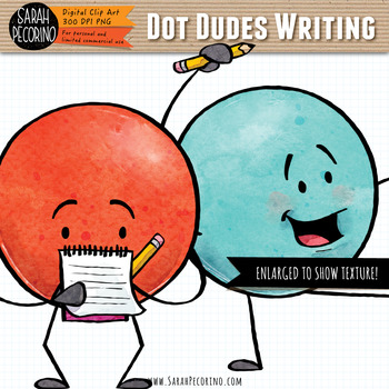 Dot Dudes And Big Crayons Clip Art by Sarah Pecorino Illustration