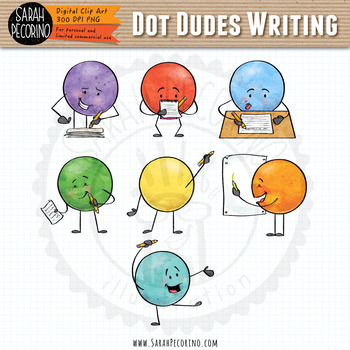 Dot Dudes And Big Crayons Clip Art by Sarah Pecorino Illustration