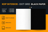 Dot Grid Black Paper Kdp Interior 8.5x11 Inches