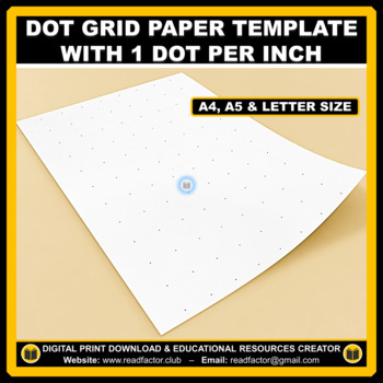 Printable Dot Paper with six dots per inch spacing on letter-sized