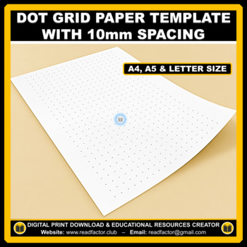 Preview of Dot Grid Paper Template With 10mm Spacing - A4, A5 & Letter Size