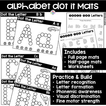 Dot It Alphabet Letter Mats - Fine Motor Fun by Pocket of Preschool