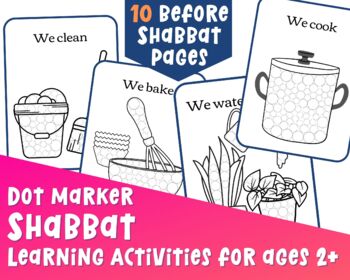 Preview of Dot & Learn about Shabbat - Paint Dauber Activities for Jewish Children