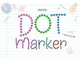 Dot Marker: Digital font otf, ttf and Handwriting Practice
