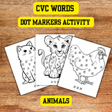 Dot Marker Activity Easy to Read Words, Leter Recognition 