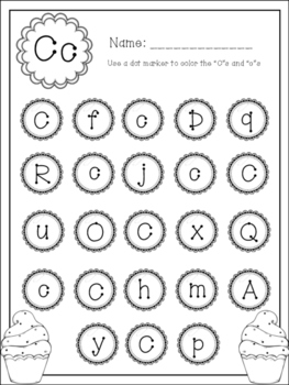 Dot Marker Alphabet Letter Find [BLACK/WHITE] by Preschoolers and Sunshine