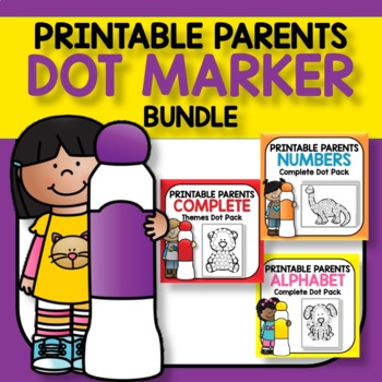 Printable Center Bingo Marker Dauber Adapted Coloring Special Education  Bundle