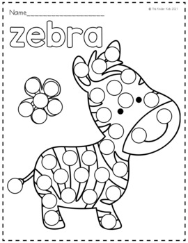 Preview of Dot Marker Coloring Pages Bundle