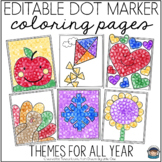 Dot Marker Coloring Pages Color by Code EDITABLE