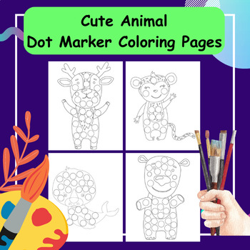 Preview of Dot Marker Coloring Pages for Toddlers Dot Marker Printable Pages