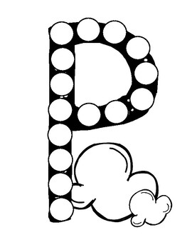 Dot Marker. Letter P. Alphabet. Worksheets by Teaching with Faith and Joy