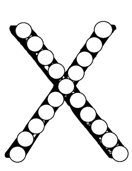 Dot Marker. Letter X. Alphabet. Worksheets by Teaching with Faith and Joy