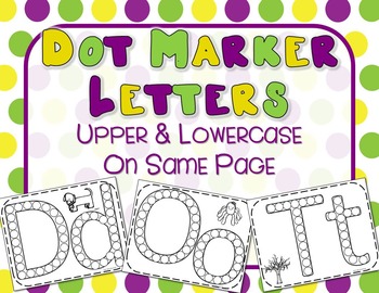 Preview of Dot Marker Letters- Capitals & Lowercase #boo2yoo22