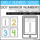 Dot Marker Numbers | Preschool, PreK, Kindergarten