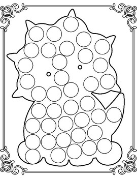 Dot Marker Pages - Dinosaur Coloring Pages-*FREE*-Fine Motor PK-K,SPED,OT