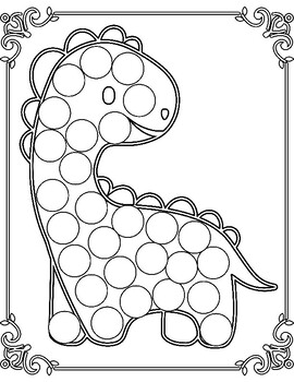 Dot Marker Pages - Dinosaur Coloring Pages-*FREE*-Fine Motor PK-K,SPED,OT