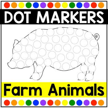 Free Farm Animals Dot Marker Printable {instant download}