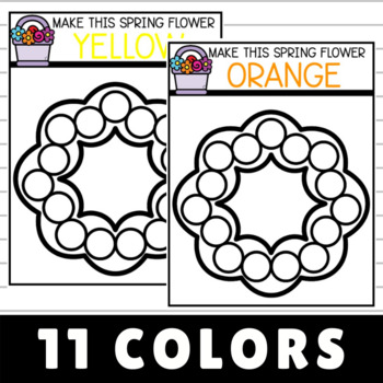 Spring Coloring Pages | Color by Number Dot Marker Worksheets