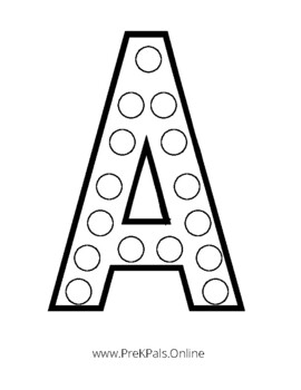 Dot Marker Uppercase Alphabet by Teacherpreneurs Rock | TpT