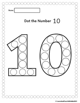 Numbers 1-20 Dot Marker Worksheets by Learn and Teach with me | TPT