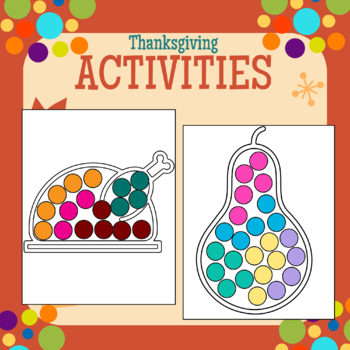 Dot Markers Activity Book Thanksgiving Coloring Book by FunnyArti