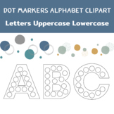 Dot Markers Alphabet Clipart Letters Uppercase Lowercase