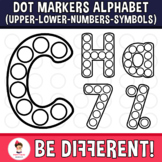 Dot Markers Alphabet Clipart Letters Uppercase Lowercase Numbers