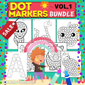 Preview of Dot Markers Bundle Bingo Daubers Printables,Spring,Animals,ABC,Thanksgiving...