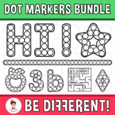 Dot Markers Bundle Clipart Bingo Dabbers Letter Numbers Shapes