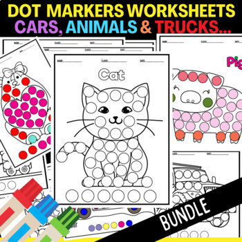 Cute Animals Dot Markers Activity Book - Dot Coloring Book For Kids: Dot  Markers Activity Book For Toddlers Ages 2-5 Art Paint Daubers Kids Activity  C (Paperback)