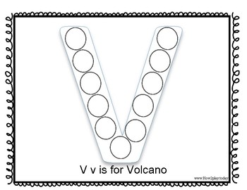 Preview of Dot Mat: V is for Volcano