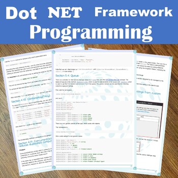 Preview of Dot NET Framework Curriculum for computer science and programming