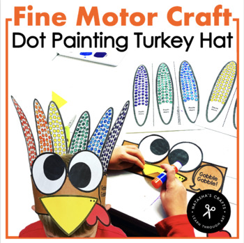 Preview of Dot Paint Turkey Hat Craft