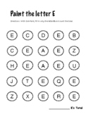 Dot Paint: letter E