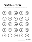 Dot Paint: letter W