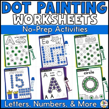 Preview of Dot Marker Printables - BINGO Dot Painting Worksheets - Fine Motor Activities