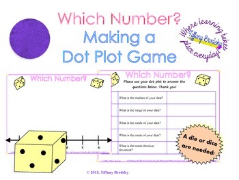 Preview of Dot Plot Graphing and Worksheet Activity (or Game)