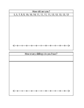 Preview of Dot Plot Line Plot Interactive Notebook Entry Notes