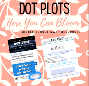 Preview of Dot Plot - Measures of Central Tendancy Video & Digital Interactice Notes.