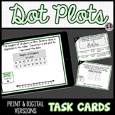Dot Plots Task Cards, Print and Digital Google Slides™
