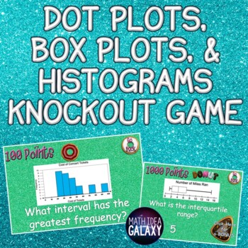Preview of Dot Plots, Box Plots, and Histograms Knockout Game